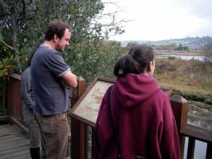 Sometimes it is helpful to watch guests looking at signs or exhibits.