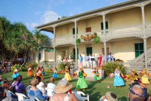 Christmas in Kailua-Kona includes hula performances at the Hulihee Palace and a street fair with local products and music.