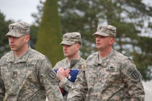 U.S. soldiers, recently back from Afghanistan, stopped at Normandy to pay respects - March 2012. 